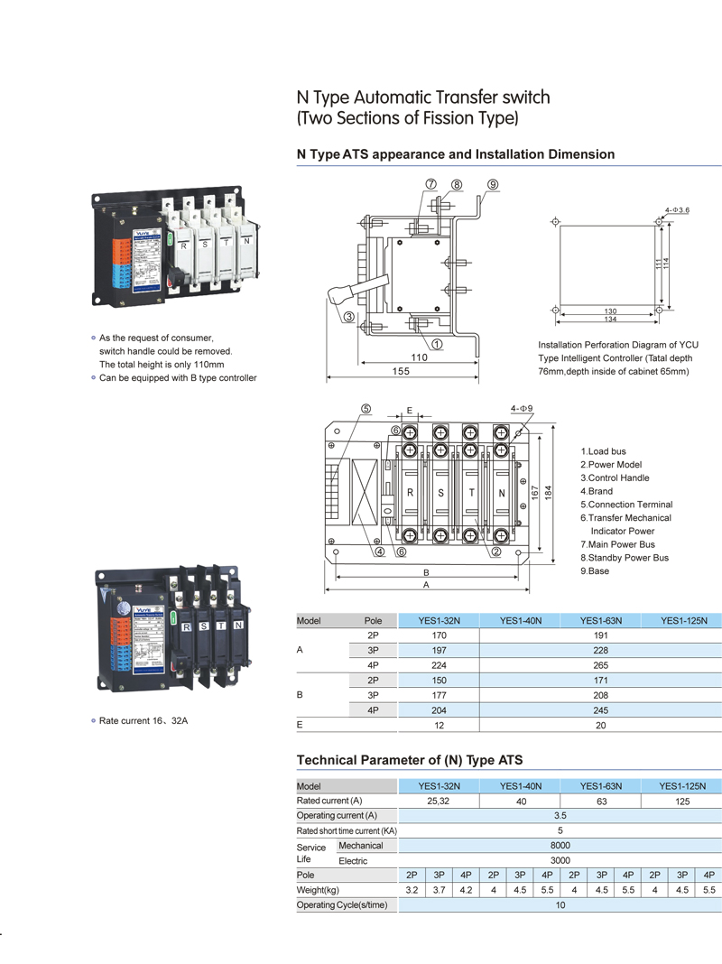 N type Automatic Transfer Switch